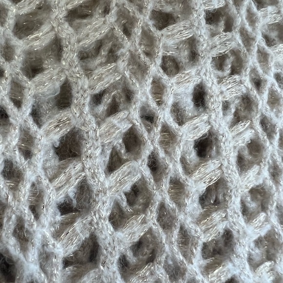 DKNY Jeans Open Knitted Top Beige and Gold - Size M/L - Picture 6 of 6